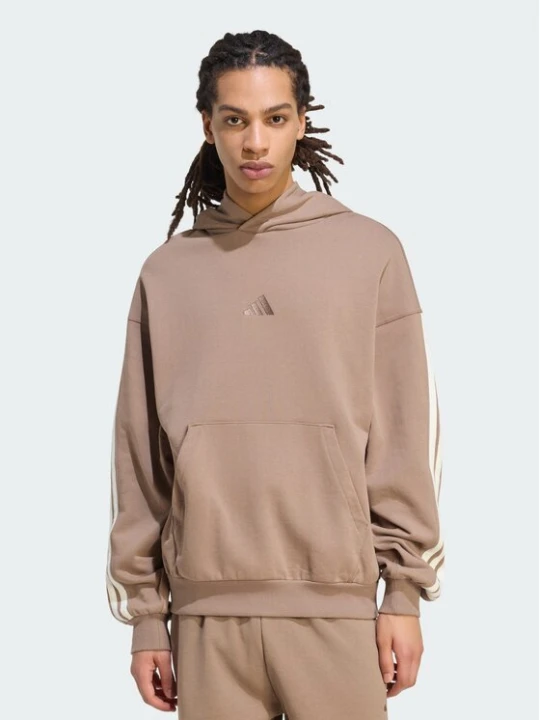 Zdjęcie produktu adidas Bluza Kit 3-Stripes Hoodie KW2406 Beżowy Regular Fit