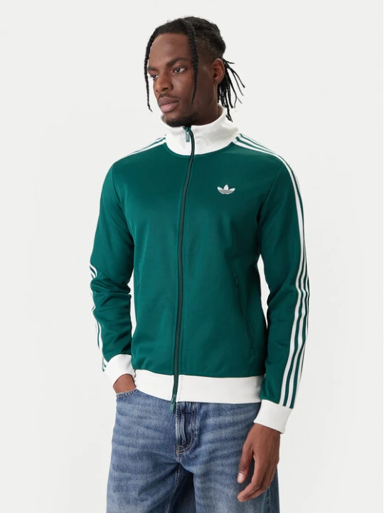 Zdjęcie produktu adidas Bluza adicolor Classic KE1666 Zielony Slim Fit