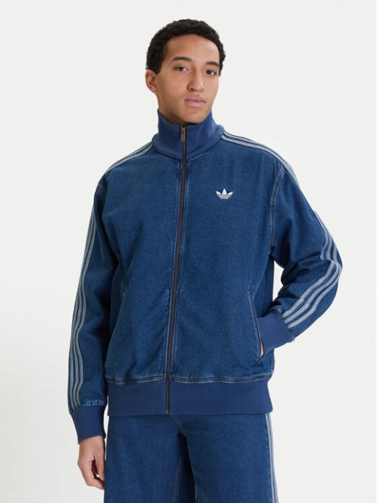 Zdjęcie produktu adidas Bluza adicolor Denim Firebird KD1517 Niebieski Loose Fit
