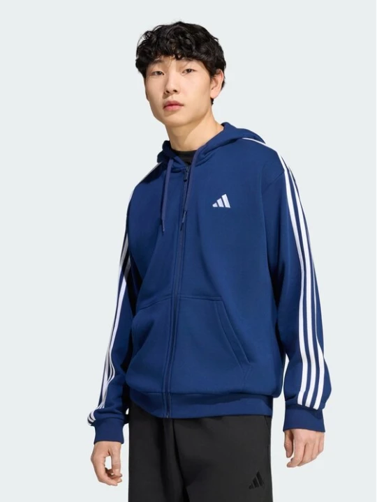 Zdjęcie produktu adidas Bluza Essentials 3-Stripes French Terry KY4176 Niebieski Regular Fit