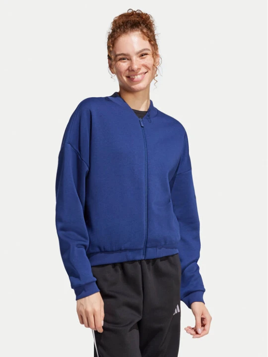 Zdjęcie produktu adidas Bluza Essentials Contemporary Logo JD9968 Granatowy Loose Fit