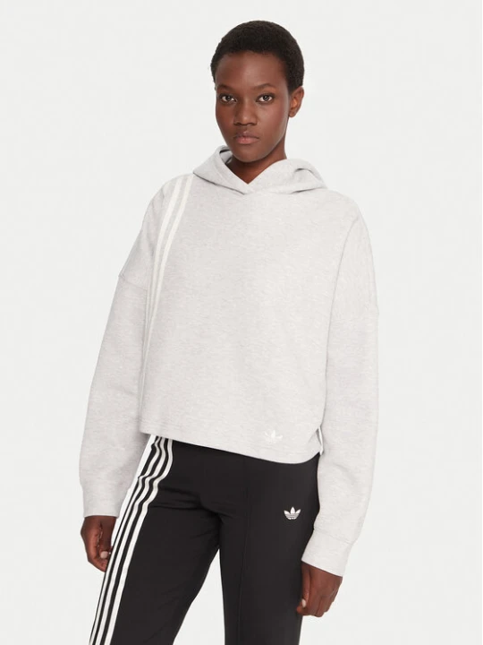 Zdjęcie produktu adidas Bluza Off Placed 3-Stripes JW3596 Szary Regular Fit