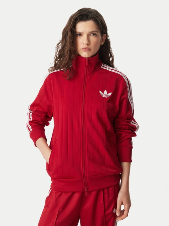 Zdjęcie produktu adidas Bluza Pinstripe Firebrid Loose Tracktop KS9984 Czerwony Regular Fit
