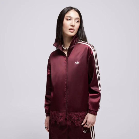 Zdjęcie produktu Adidas Bluza Rozpinana Satin Lace Track Top Loose Firebird bordowy