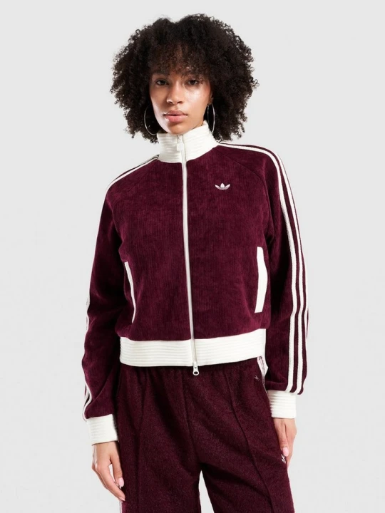 Zdjęcie produktu adidas Bluza Rozpinana Velour Knit Track Top bordowy