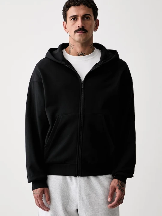 Zdjęcie produktu adidas bluza rozpinana z kapturem męska bawełniana czarny