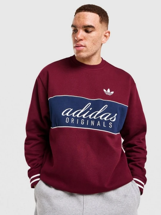 Zdjęcie produktu adidas Bluza Terrace Oz Crew bordowy