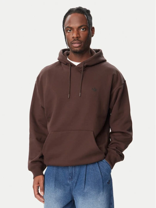 Zdjęcie produktu adidas Bluza Trefoil Essentials LL1058 Brązowy ciemny Loose Fit