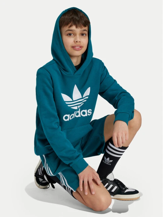Zdjęcie produktu adidas Bluza Trefoil IY7440 Turkusowy Regular Fit