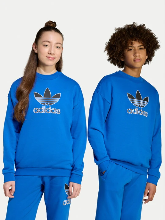 Zdjęcie produktu adidas Bluza Trefoil JV8570 Niebieski Loose Fit
