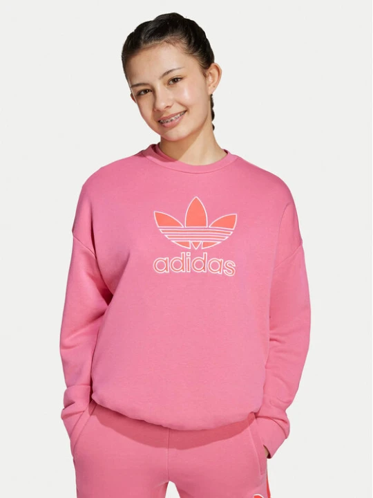 Zdjęcie produktu adidas Bluza Trefoil JV8571 Różowy Loose Fit