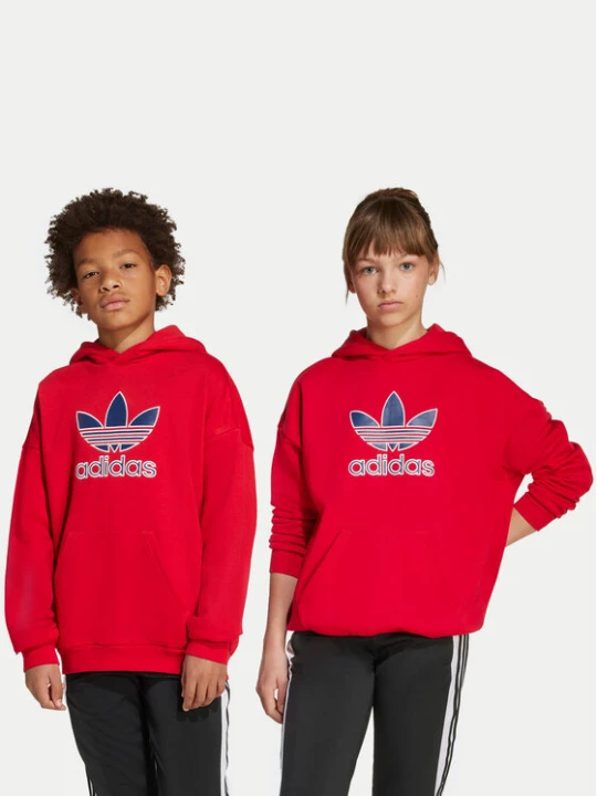 Zdjęcie produktu adidas Bluza Trefoil JV8652 Czerwony Loose Fit