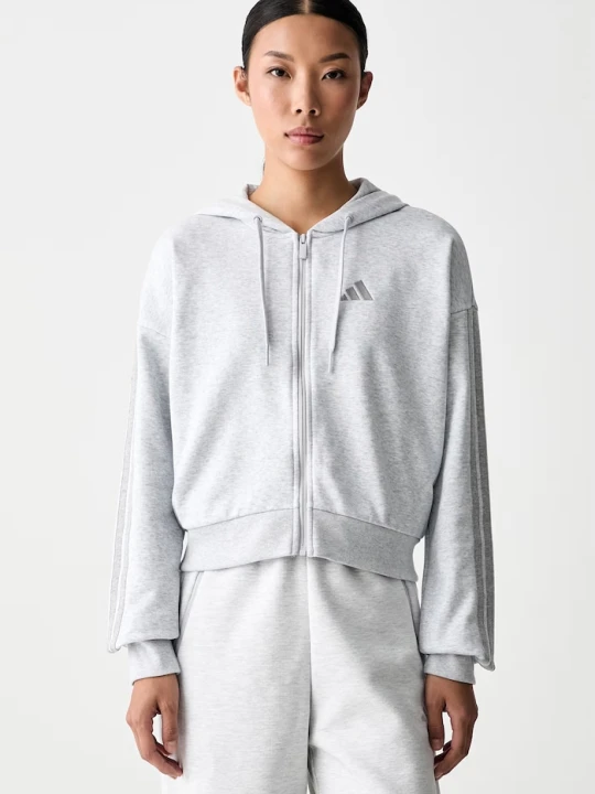 Zdjęcie produktu adidas bluza z kapturem damska z bawełną Essentials szary
