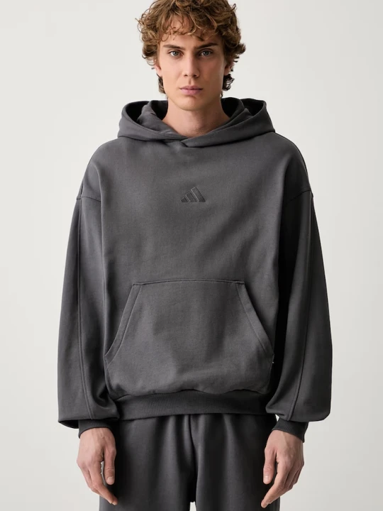 Zdjęcie produktu adidas bluza z kapturem męska bawełniana szary