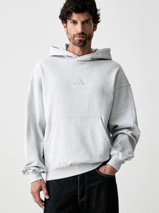 Zdjęcie produktu adidas bluza z kapturem męska bawełniana szary