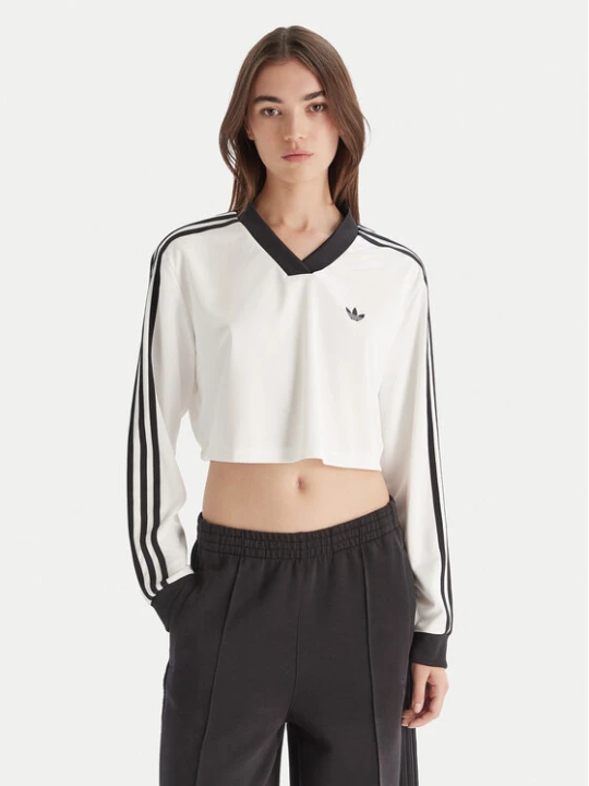 Zdjęcie produktu adidas Bluzka adicolor Football Jacquard JV9740 Biały Loose Fit