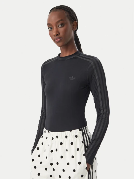 Zdjęcie produktu adidas Bluzka Adiluna Season 2 X Jennie Sheer Long Sleeve Long-Sleeve Top LD8931 Czarny Regular Fit
