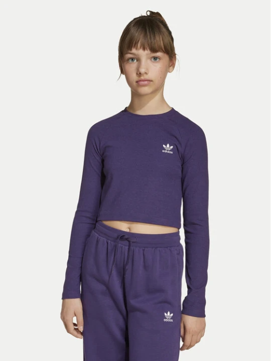 Zdjęcie produktu adidas Bluzka JW2600 Fioletowy Slim Fit