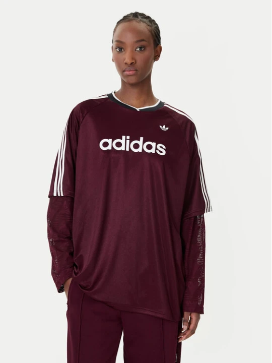 Zdjęcie produktu adidas Bluzka KC6432 Bordowy Oversize