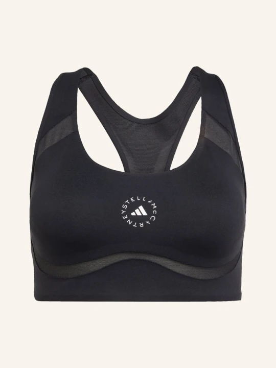 Zdjęcie produktu Adidas By Stella Mccartney Biustonosz Sportowy Adidas By Stella Mccartney Power Impact Z Siateczką schwarz CZARNY