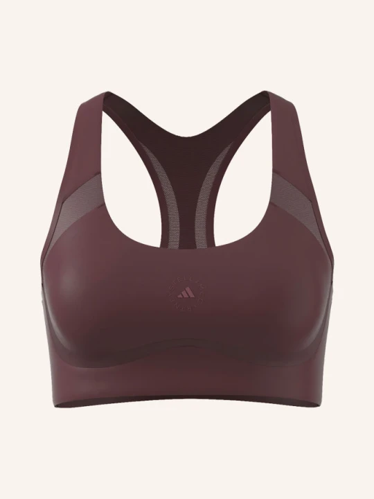 Zdjęcie produktu Adidas By Stella Mccartney Biustonosz Sportowy Adidas By Stella Mccartney Z Siateczką braun CIEMNOCZERWONY