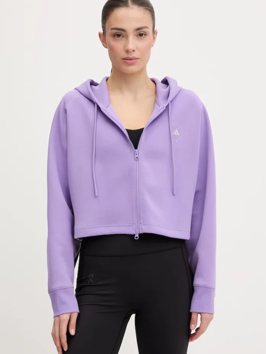 Zdjęcie produktu adidas by Stella McCartney bluza sportowa damska z bawełną fioletowy