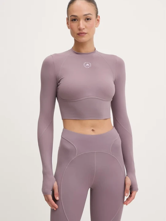 Zdjęcie produktu adidas by Stella McCartney crop top damski fioletowy