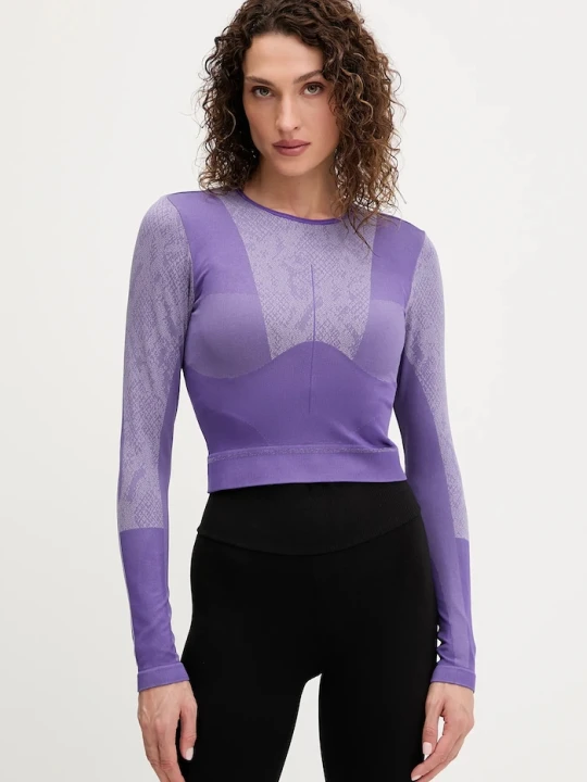 Zdjęcie produktu adidas by Stella McCartney longsleeve do jogi fioletowy