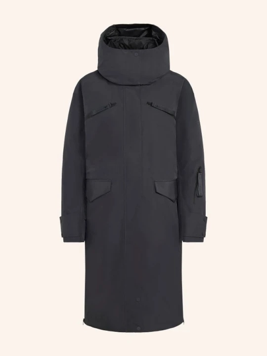 Zdjęcie produktu Adidas By Stella Mccartney Płaszcz Adidas By Stella Mccartney Long Padded Z Odpinanym Kapturem schwarz CZIEMNOSZARY