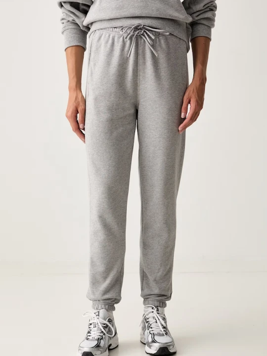 Zdjęcie produktu adidas by Stella McCartney spodnie dresowe damskie bawełniane szary