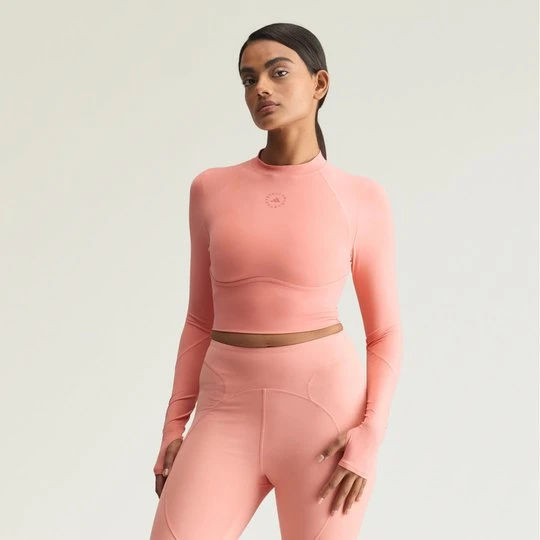 Zdjęcie produktu adidas by Stella McCartney Training Longsleeve Crop Top Soft Terracotta