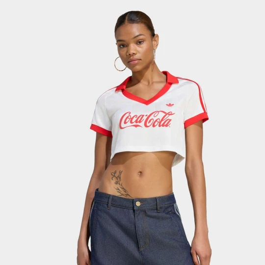 Zdjęcie produktu Adidas Coca-Cola Cropped Jersey adidas Originals biały