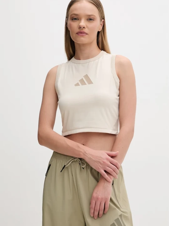 Zdjęcie produktu adidas crop top damskie x Z.N.E beżowy