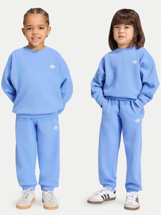 Zdjęcie produktu adidas Dres Loose Sweat Jogger Set KT1770 Niebieski Regular Fit