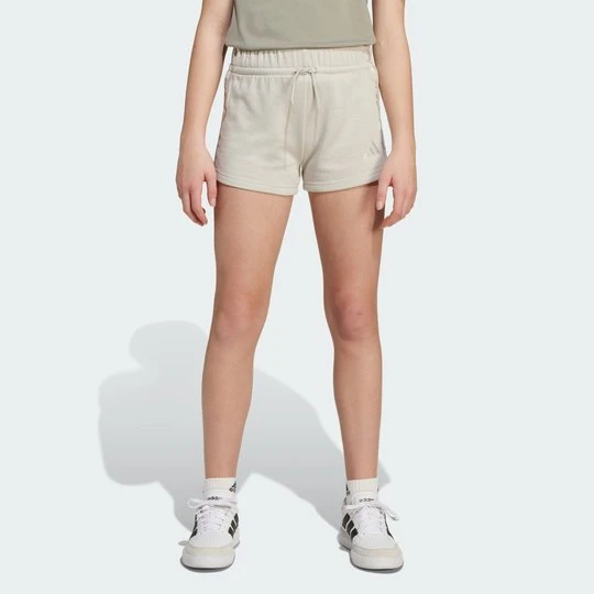 Zdjęcie produktu adidas Girls 3-Stripes Animal French Terry Shorts Kids beżowy