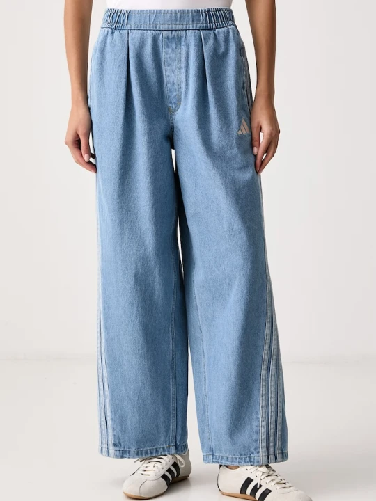 Zdjęcie produktu adidas jeansy wide leg damskie Denim Pack niebieski