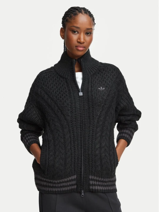 Zdjęcie produktu adidas Kardigan Cable Knit Firebrid Track Top KT2289 Czarny Regular Fit