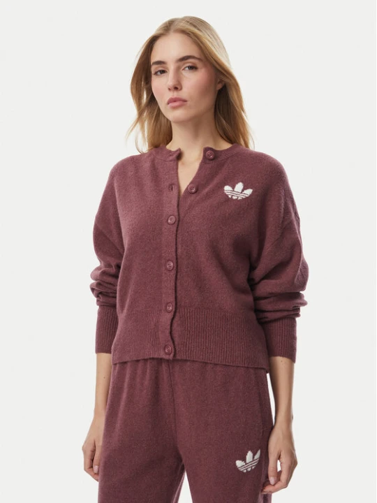 Zdjęcie produktu adidas Kardigan Essentials IA4454 Różowy ciemny Loose Fit