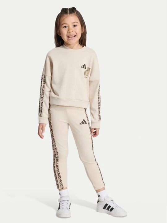 Zdjęcie produktu adidas Komplet bluza i legginsy Animal Leggings Set KC7210 Beżowy Regular Fit