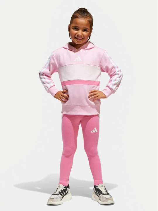 Zdjęcie produktu adidas Komplet bluza i legginsy Seasonal Essentials Tiberio 3-Stripes JC7475 Różowy Slim Fit