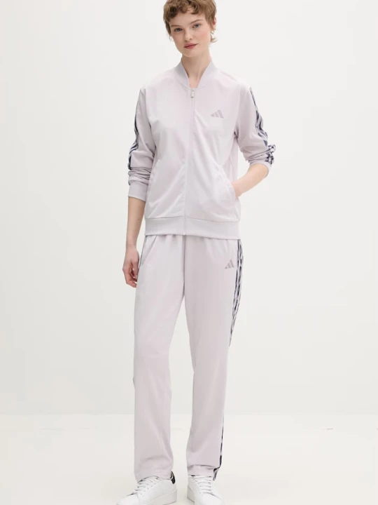 Zdjęcie produktu adidas komplet dresowy damski The 3-Stripes fioletowy