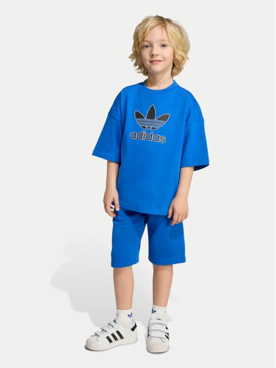 Zdjęcie produktu adidas Komplet t-shirt i spodenki Big Logo Execution KA0224 Niebieski Loose Fit