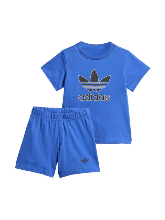 Zdjęcie produktu adidas Komplet t-shirt i spodenki Big Logo Execution KA2652 Niebieski Regular Fit