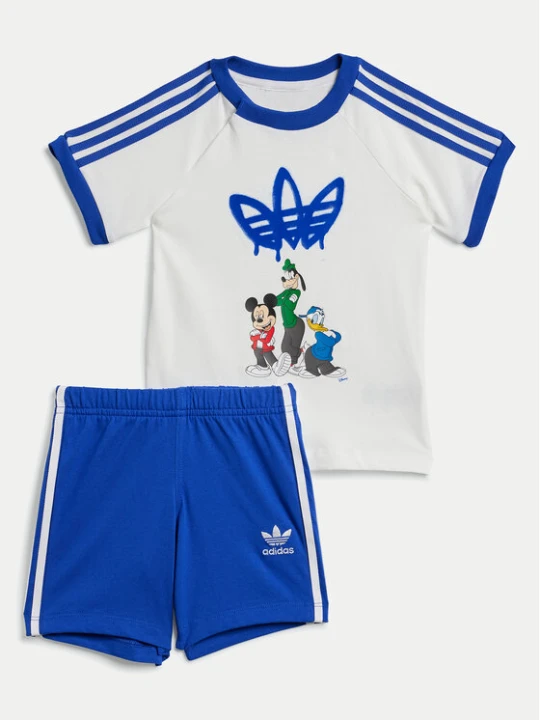 Zdjęcie produktu adidas Komplet t-shirt i spodenki Disney Mickey Mouse IX6426 Niebieski Regular Fit