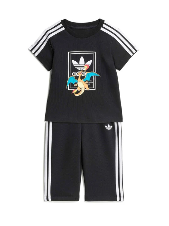 Zdjęcie produktu adidas Komplet t-shirt i spodenki Pokemon KR4683 Czarny Regular Fit