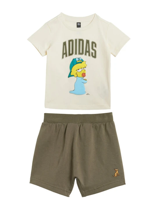 Zdjęcie produktu adidas Komplet t-shirt i spodenki The Simpsons JL9174 Beżowy Regular Fit