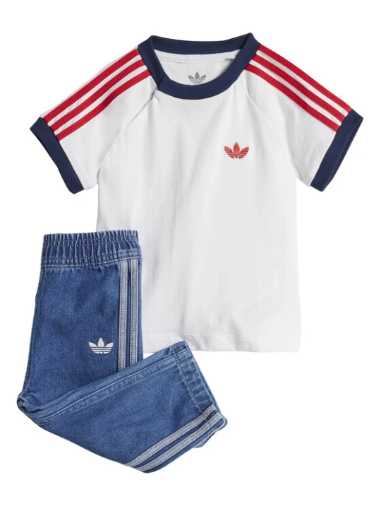Zdjęcie produktu adidas Komplet t-shirt i spodnie Denim JC7863 Niebieski Regular Fit