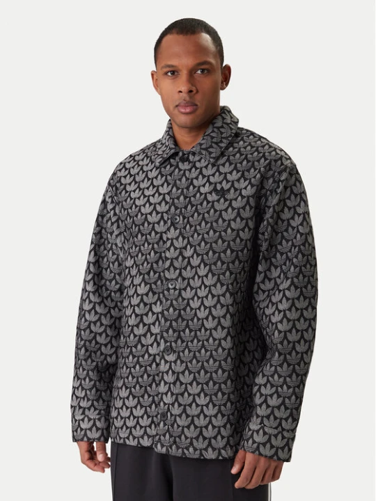 Zdjęcie produktu adidas Koszula jeansowa Monogram KC6379 Szary Loose Fit
