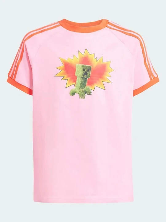 Zdjęcie produktu adidas Koszulka "Originals x Minecraft" w kolorze jasnoróżowym rozmiar: 164