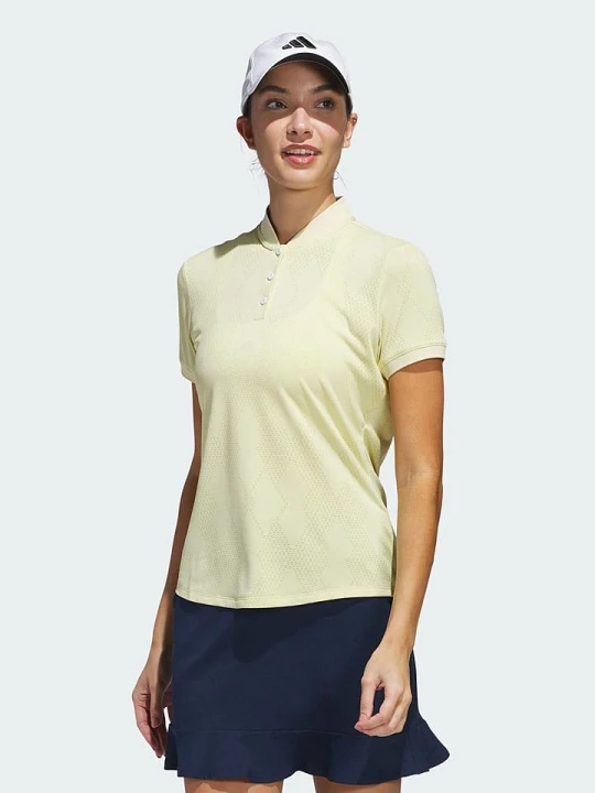Zdjęcie produktu adidas Koszulka polo "Ultimate365 Diamond Jacquard" w kolorze żółtym do golfa rozmiar: M